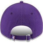 Official Los Angeles Lakers mens los angeles lakers new era whitepurple back half 9twenty adjustable hat | Lakers Shop