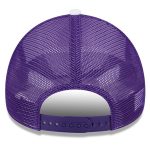 Official Los Angeles Lakers mens los angeles lakers new era whitepurple court sport foam a-frame 9forty adjustable trucker hat | Lakers Shop