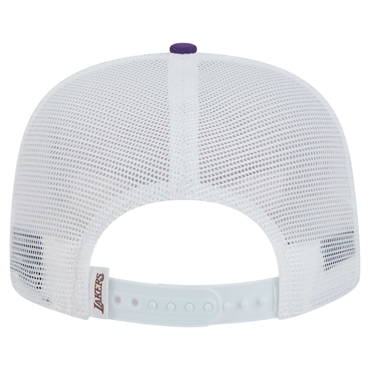 Official Los Angeles Lakers mens los angeles lakers new era whitepurple dip-dye 9fifty a-frame trucker snapback hat | Lakers Shop
