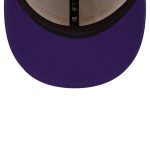 Official Los Angeles Lakers mens los angeles lakers new era whitepurple throwback gradient tech font 9fifty snapback hat | Lakers Shop