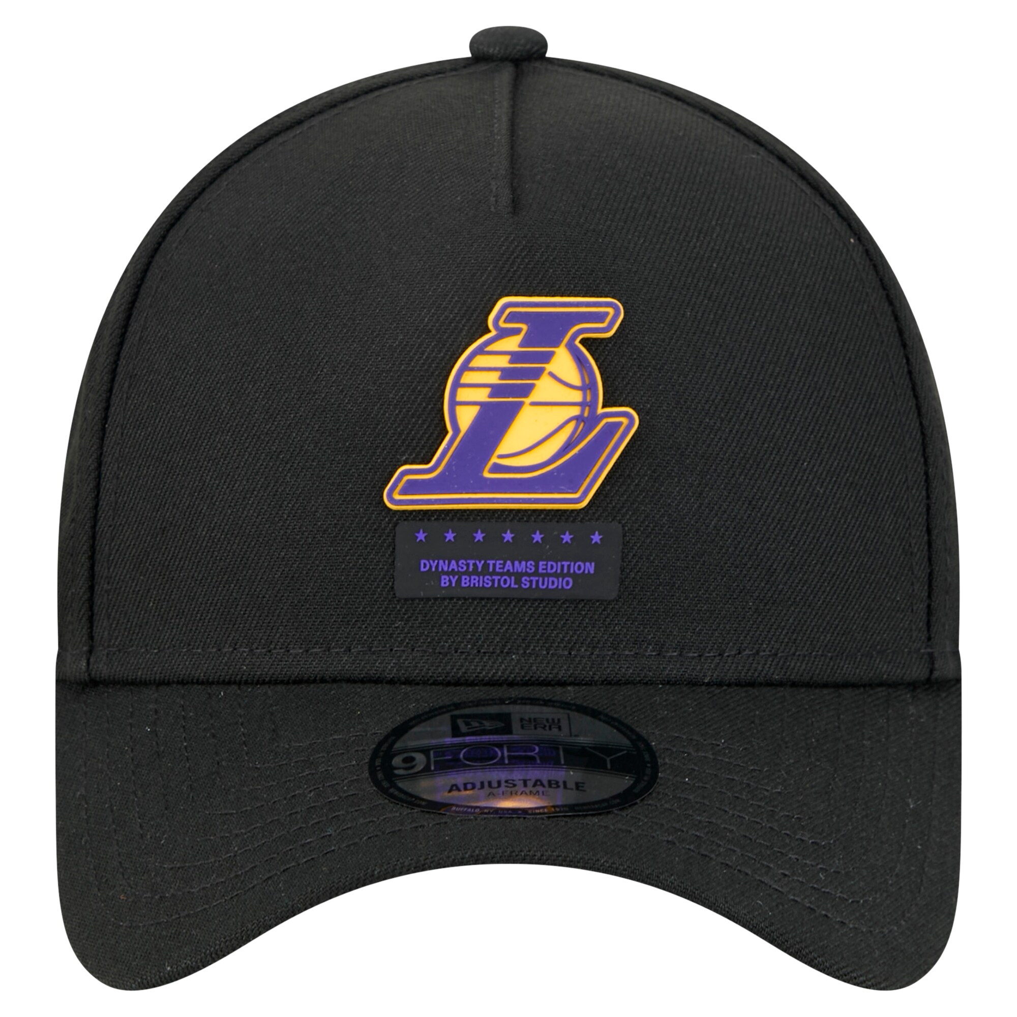 Official Los Angeles Lakers mens los angeles lakers new era x bristol studio black dynasty edition 9forty a-frame adjustable hat | Lakers Shop