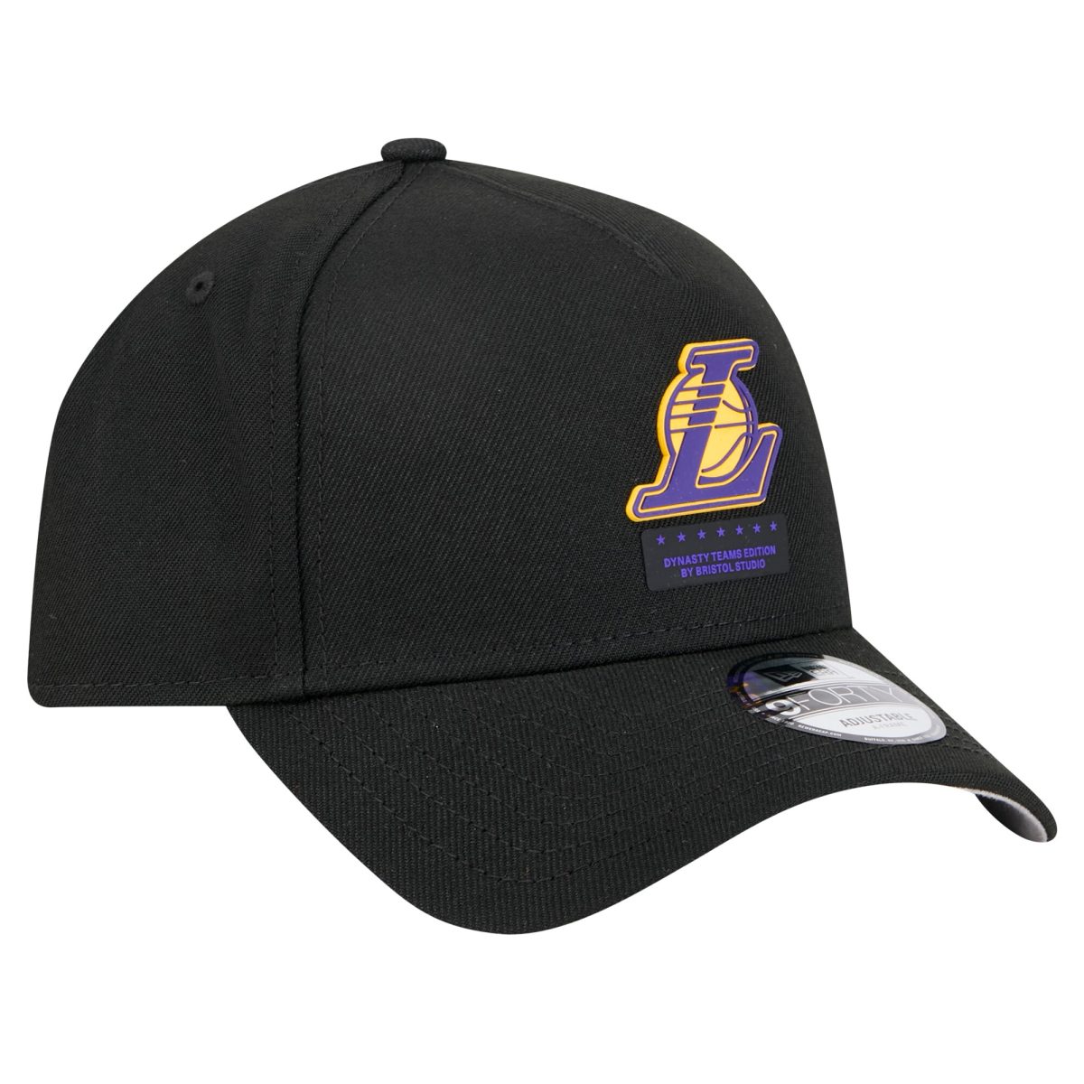 Official Los Angeles Lakers mens los angeles lakers new era x bristol studio black dynasty edition 9forty a-frame adjustable hat | Lakers Shop