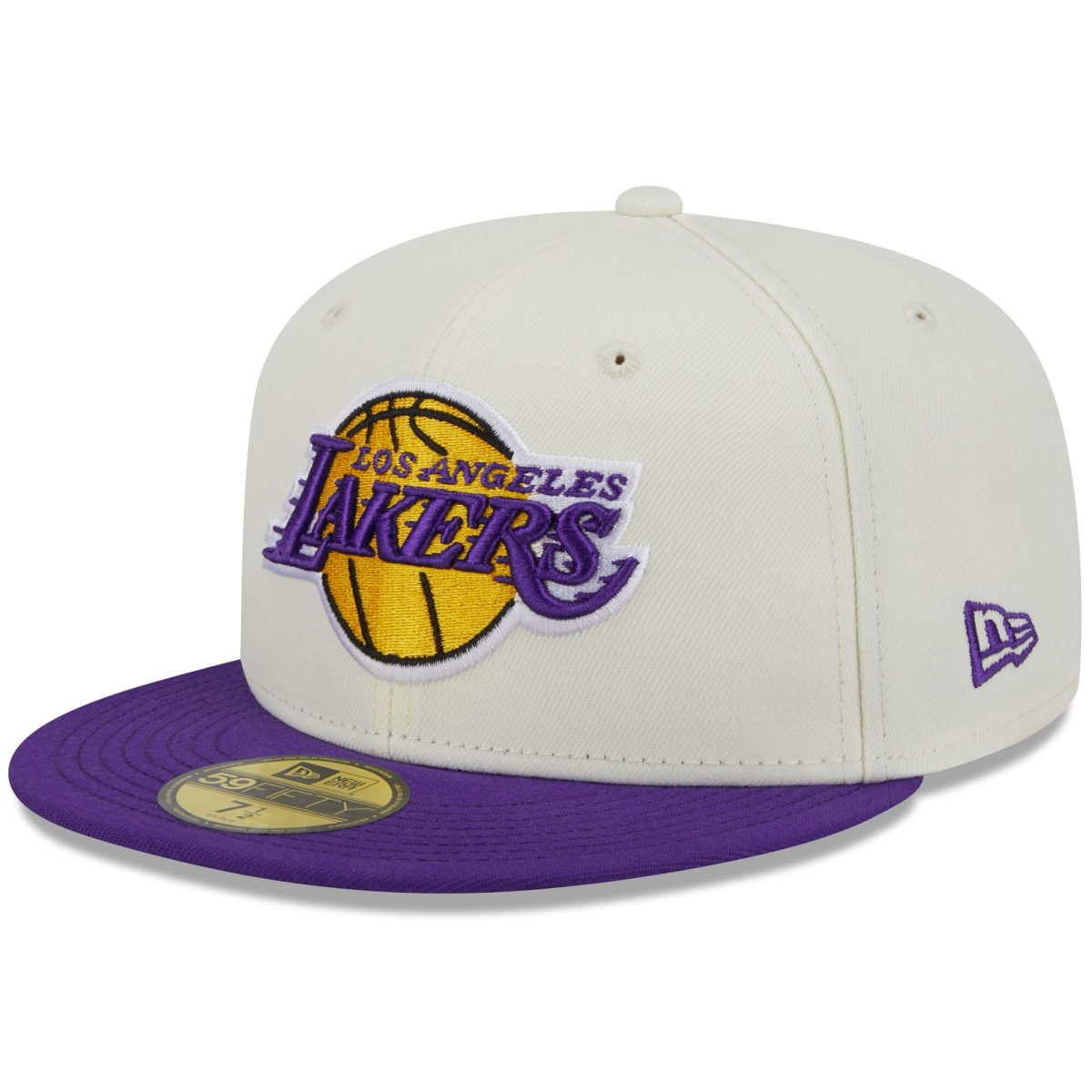 Official Los Angeles Lakers mens los angeles lakers new era x staple creampurple nba x staple two-tone 59fifty fitted hat | Lakers Shop