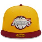 Official Los Angeles Lakers mens los angeles lakers new era yellowred fall leaves 2-tone 59fifty fitted hat | Lakers Shop
