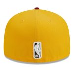 Official Los Angeles Lakers mens los angeles lakers new era yellowred fall leaves 2-tone 59fifty fitted hat | Lakers Shop