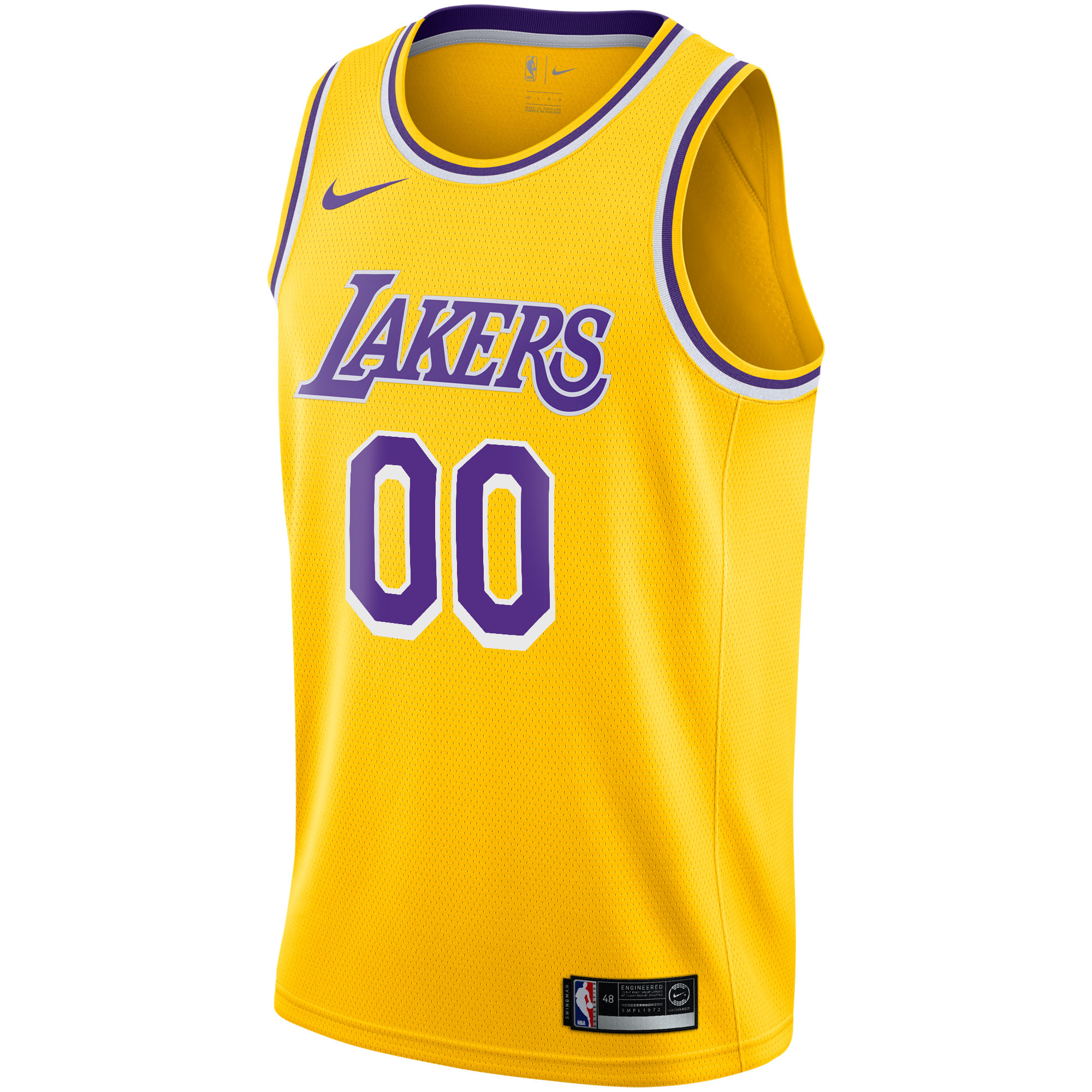 Official Los Angeles Lakers mens los angeles lakers nike gold 202021 swingman custom jersey – icon edition | Lakers Shop