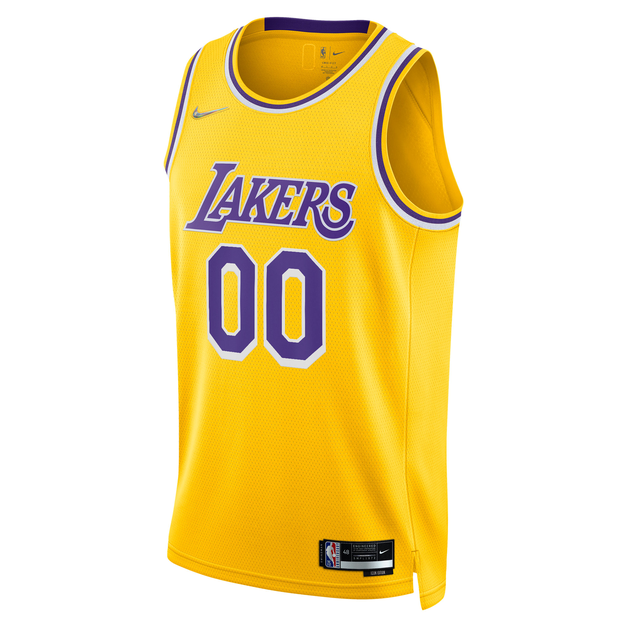 Official Los Angeles Lakers mens los angeles lakers nike gold 202122 diamond swingman custom jersey – icon edition | Lakers Shop