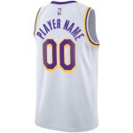 Official Los Angeles Lakers mens los angeles lakers nike white 202021 swingman custom jersey – association edition | Lakers Shop