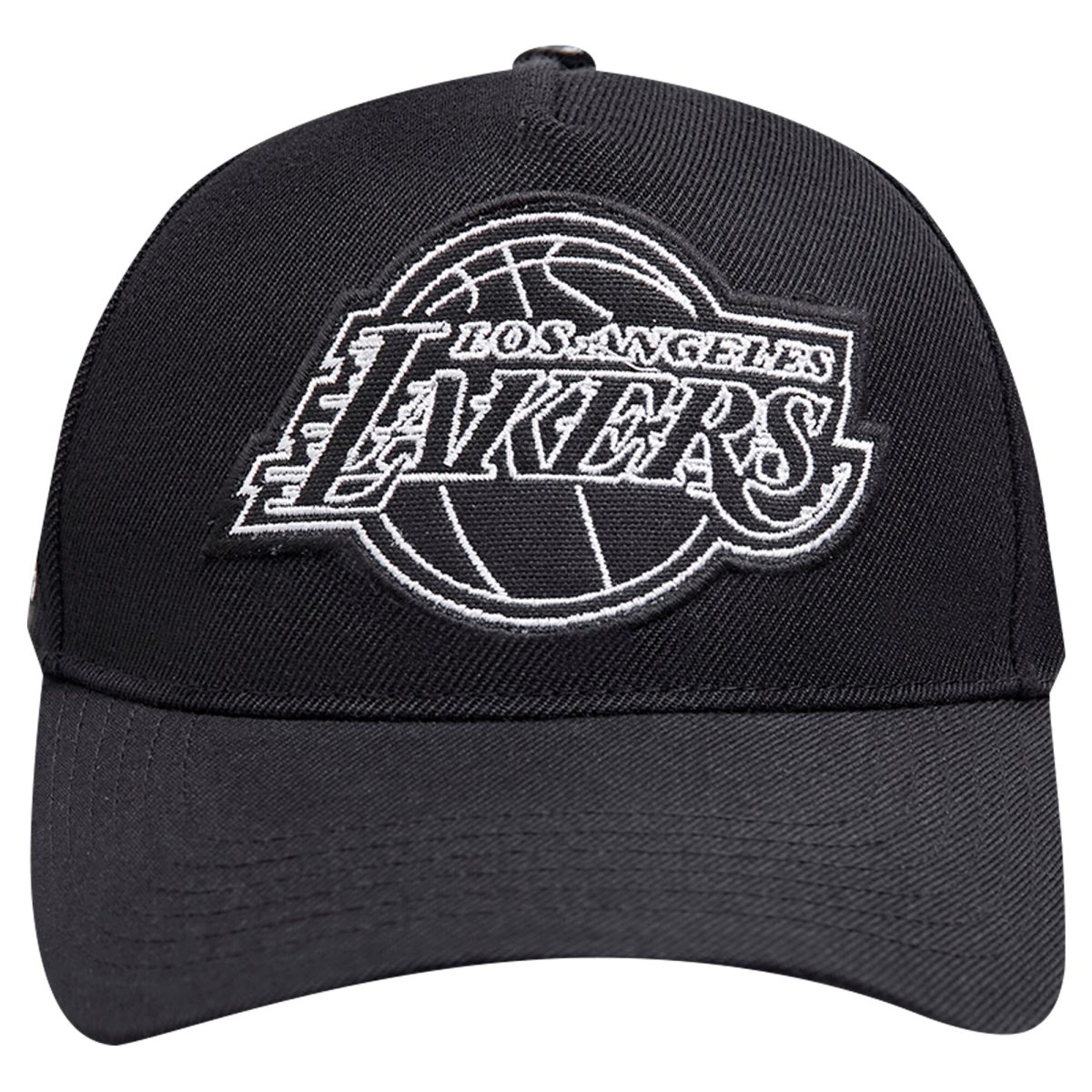 Official Los Angeles Lakers mens los angeles lakers pro standard black paint the city pinch front snapback hat | Lakers Shop
