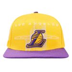 Official Los Angeles Lakers mens los angeles lakers pro standard goldpurple logo morph snapback hat | Lakers Shop
