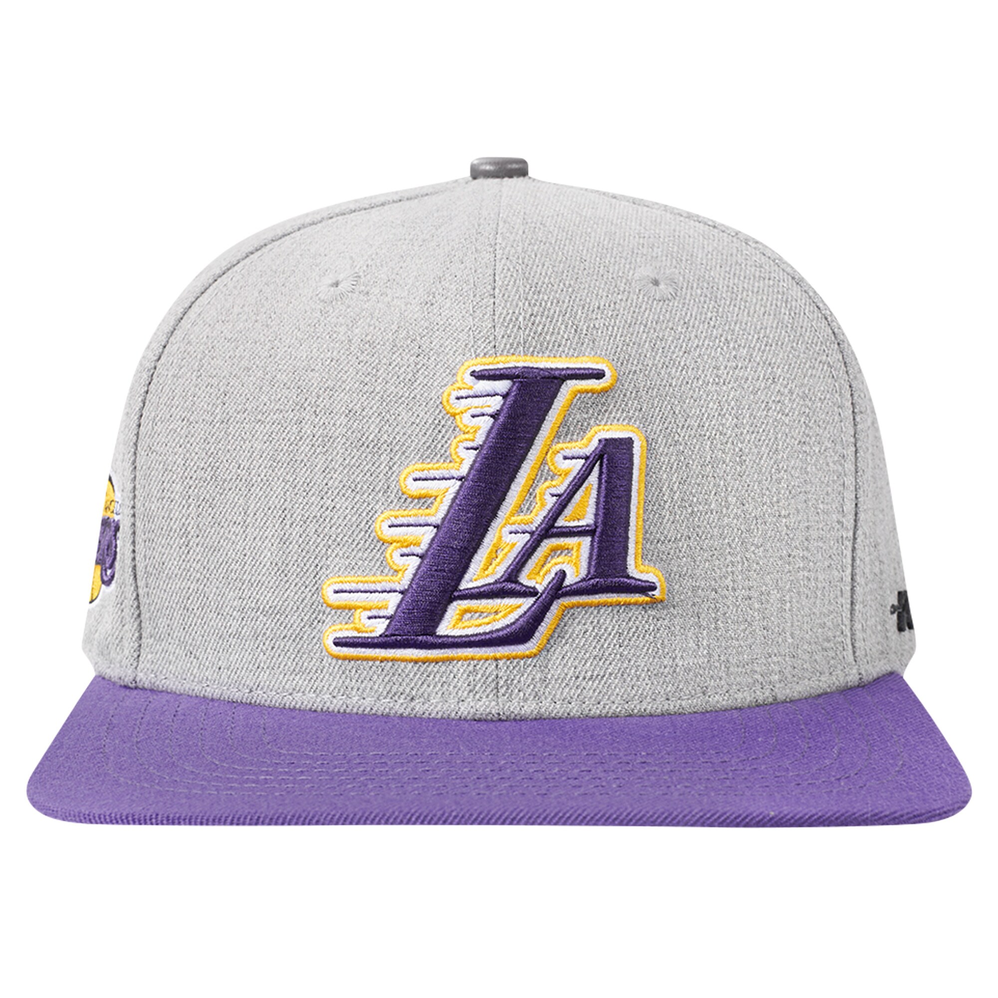 Official Los Angeles Lakers mens los angeles lakers pro standard graypurple classic logo two-tone snapback hat | Lakers Shop