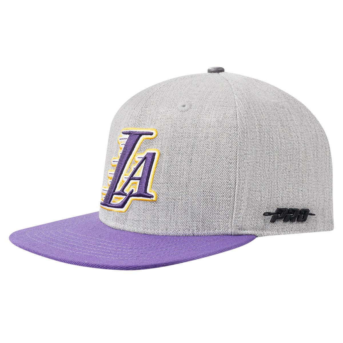 Official Los Angeles Lakers mens los angeles lakers pro standard graypurple classic logo two-tone snapback hat | Lakers Shop