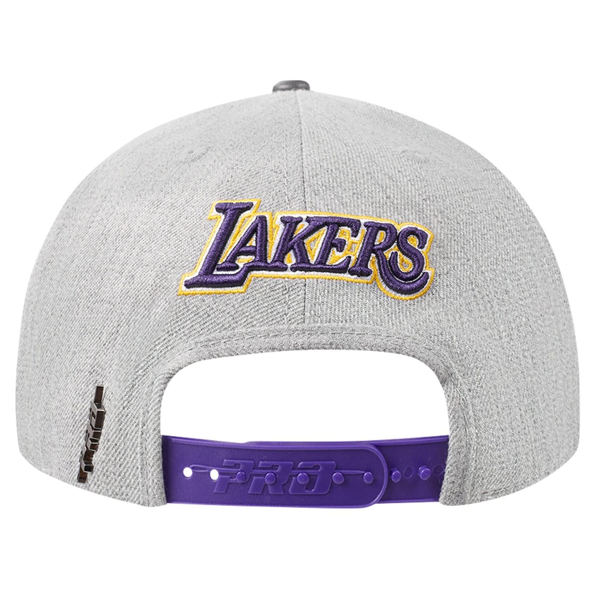 Official Los Angeles Lakers mens los angeles lakers pro standard graypurple classic logo two-tone snapback hat | Lakers Shop