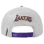 Official Los Angeles Lakers mens los angeles lakers pro standard graypurple classic logo two-tone snapback hat | Lakers Shop