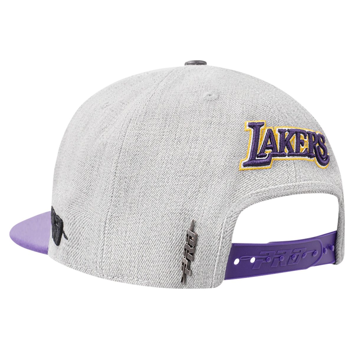 Official Los Angeles Lakers mens los angeles lakers pro standard graypurple classic logo two-tone snapback hat | Lakers Shop