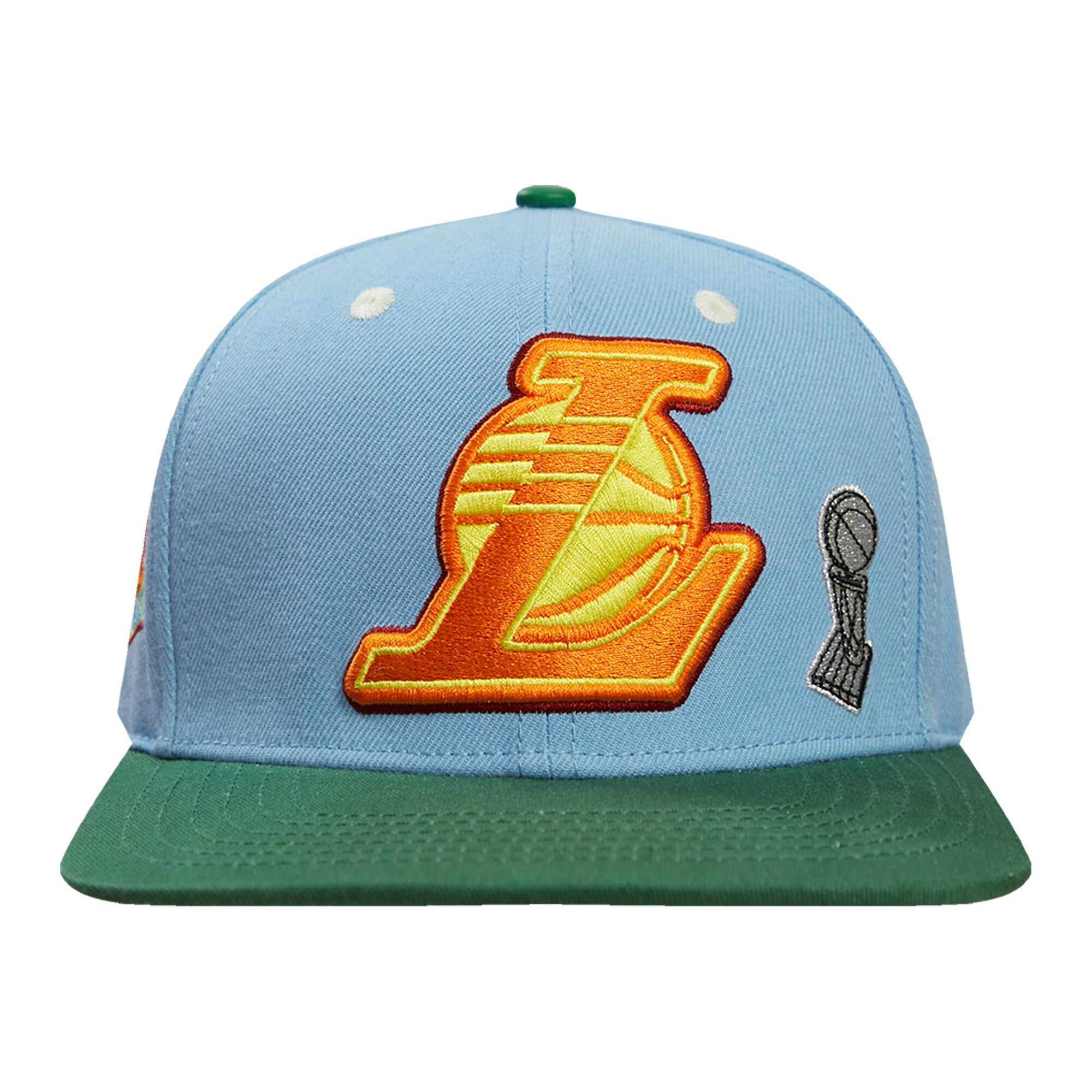 Official Los Angeles Lakers mens los angeles lakers pro standard light bluegreen retro program 2-tone snapback hat | Lakers Shop