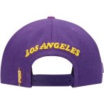 Official Los Angeles Lakers mens los angeles lakers pro standard purple wordmark logo snapback hat | Lakers Shop