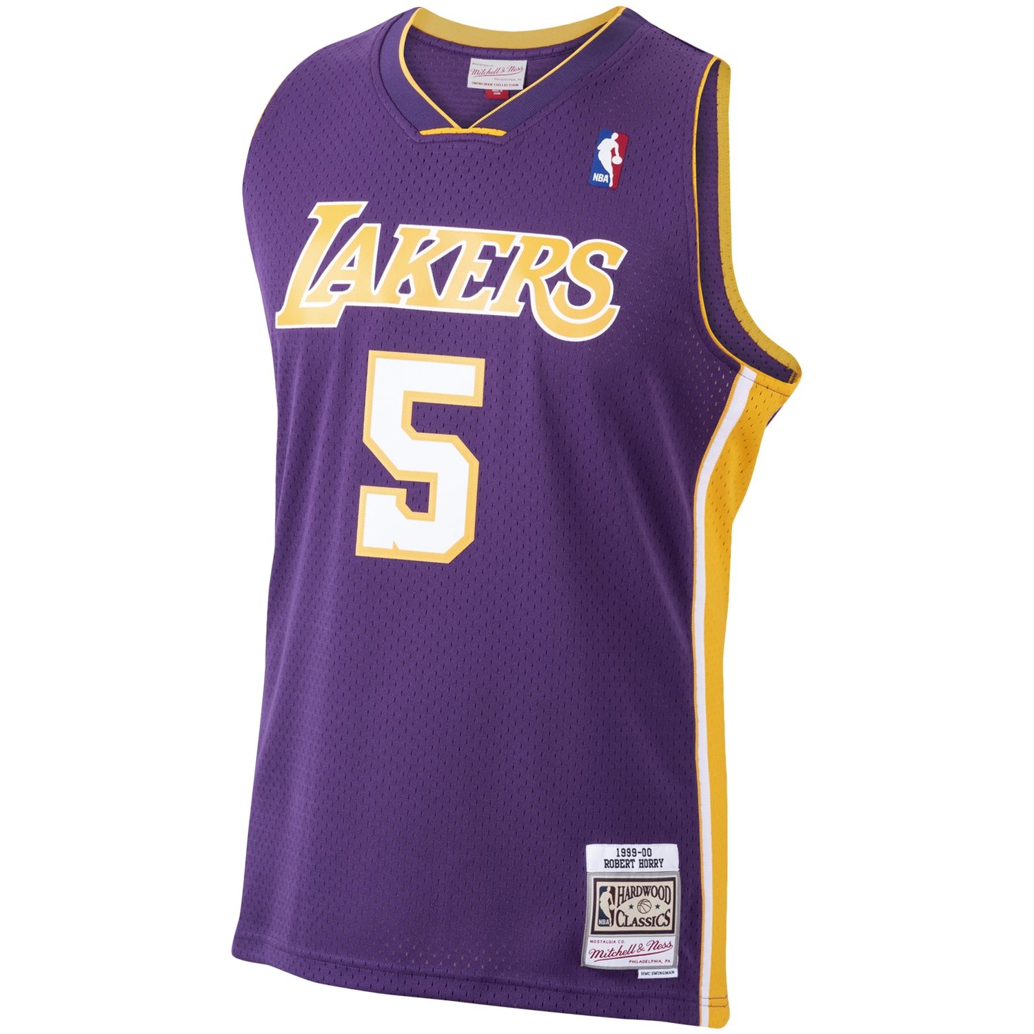 Official Los Angeles Lakers mens los angeles lakers robert horry mitchell  ness purple 199900 hardwood classics swingman jersey | Lakers Shop