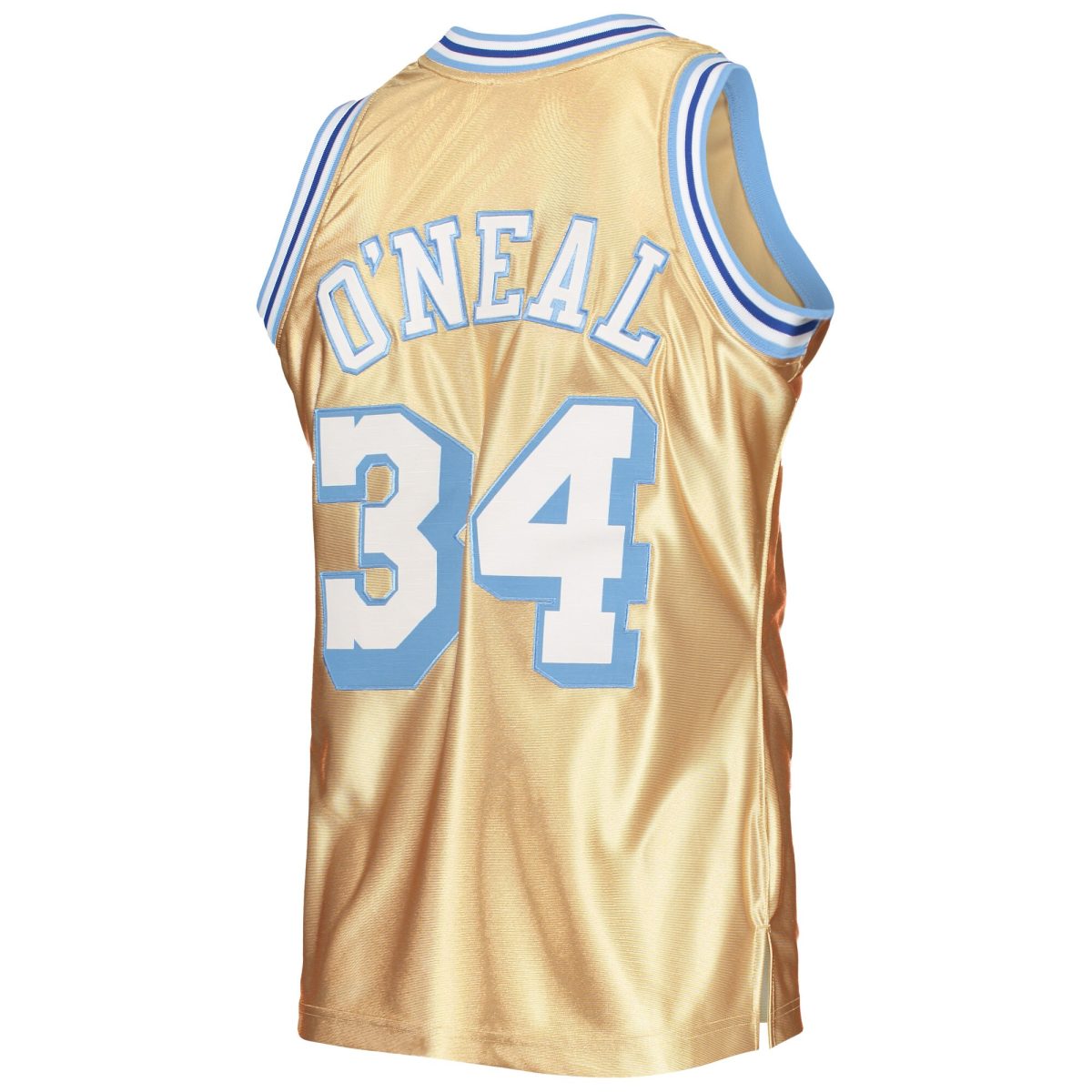 Official Los Angeles Lakers mens los angeles lakers shaquille oneal gold mitchell  ness 75th anniversary 199697 hardwood classics swingman jersey | Lakers Shop