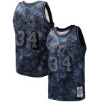 Official Los Angeles Lakers mens los angeles lakers shaquille oneal mitchell  ness black hardwood classics 199697 tie-dye swingman jersey | Lakers Shop