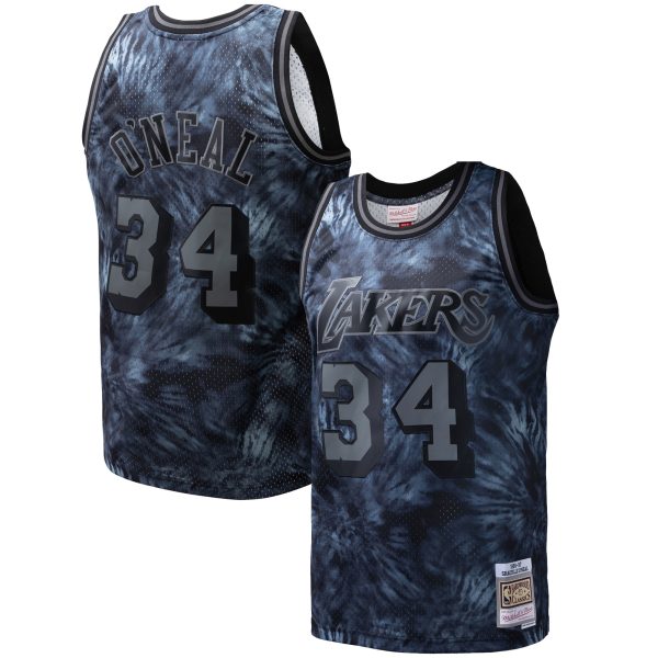 Official Los Angeles Lakers mens los angeles lakers shaquille oneal mitchell  ness black hardwood classics 199697 tie-dye swingman jersey | Lakers Shop