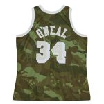 Official Los Angeles Lakers mens los angeles lakers shaquille oneal mitchell  ness camo hardwood classics 199697 ghost green swingman jersey | Lakers Shop