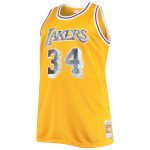 Official Los Angeles Lakers mens los angeles lakers shaquille oneal mitchell  ness gold big  tall 1996-97 nba 75th anniversary diamond swingman jersey | Lakers Shop