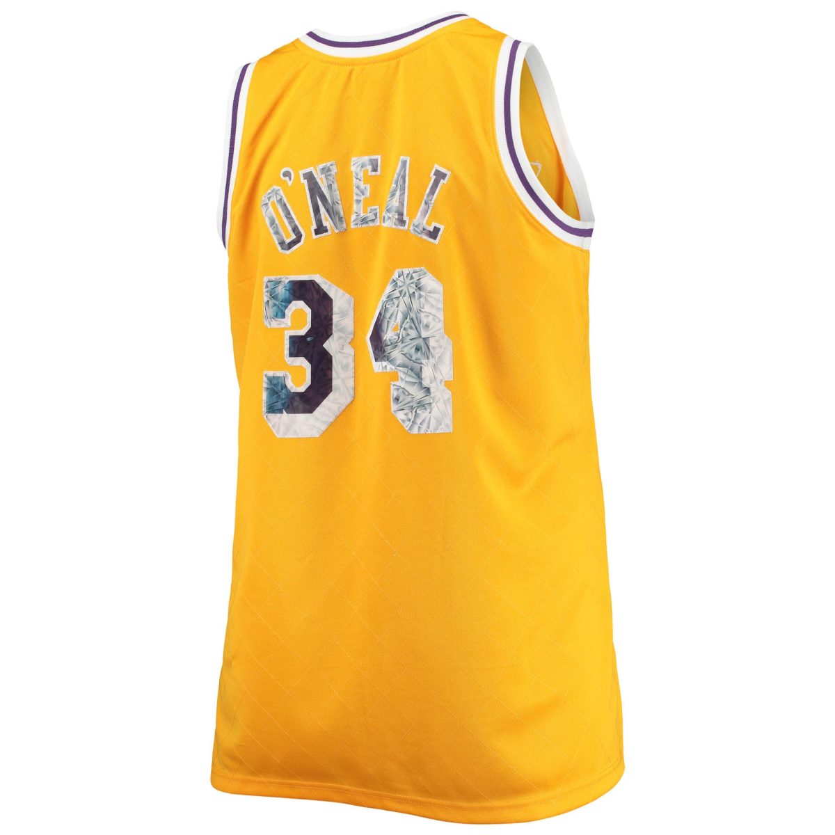 Official Los Angeles Lakers mens los angeles lakers shaquille oneal mitchell  ness gold big  tall 1996-97 nba 75th anniversary diamond swingman jersey | Lakers Shop