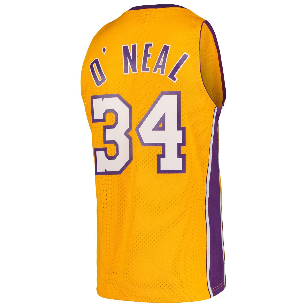 Official Los Angeles Lakers mens los angeles lakers shaquille oneal mitchell  ness gold hardwood classics swingman jersey | Lakers Shop