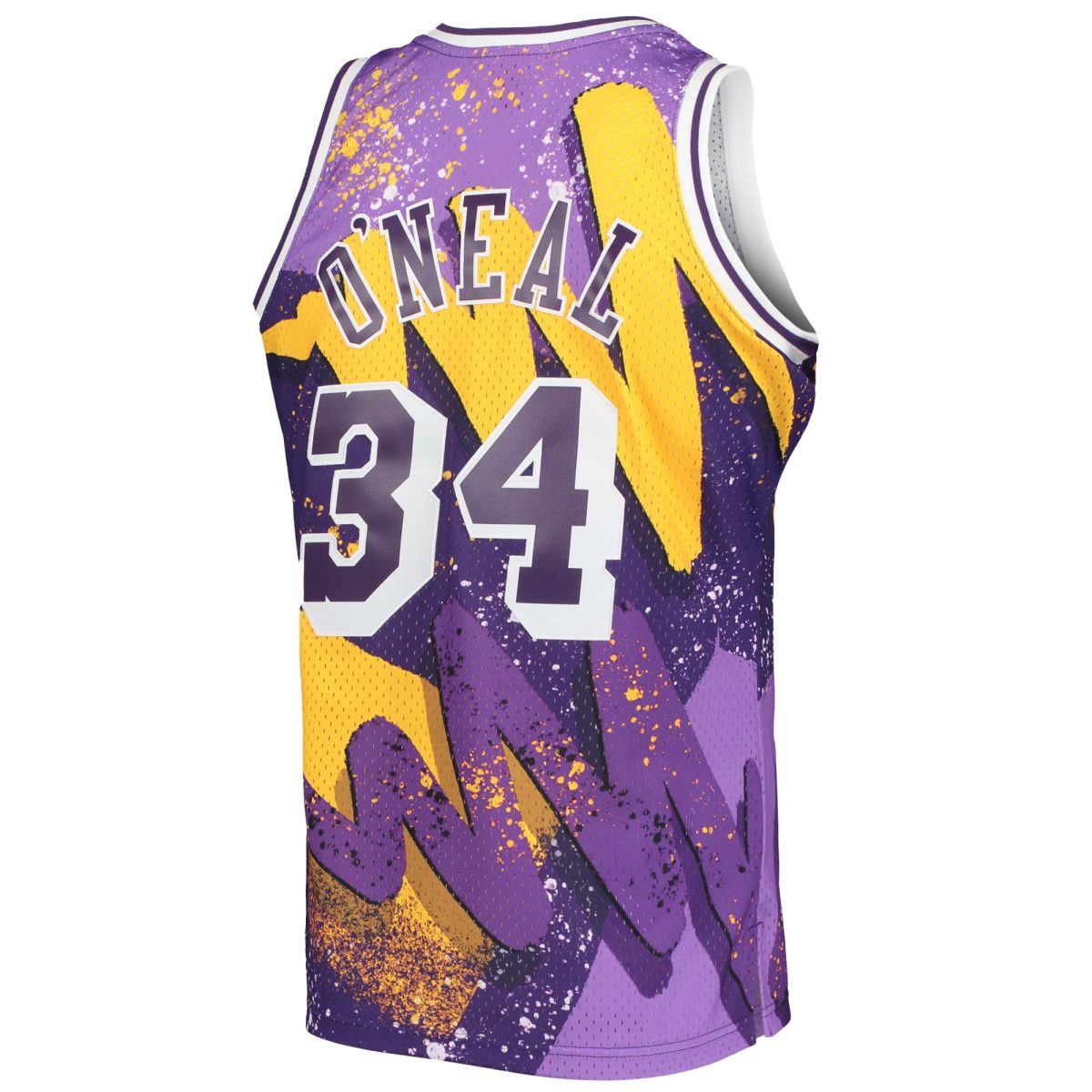 Official Los Angeles Lakers mens los angeles lakers shaquille oneal mitchell  ness purple hardwood classics 199697 hyper hoops swingman jersey | Lakers Shop