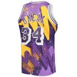 Official Los Angeles Lakers mens los angeles lakers shaquille oneal mitchell  ness purple hardwood classics 199697 hyper hoops swingman jersey | Lakers Shop
