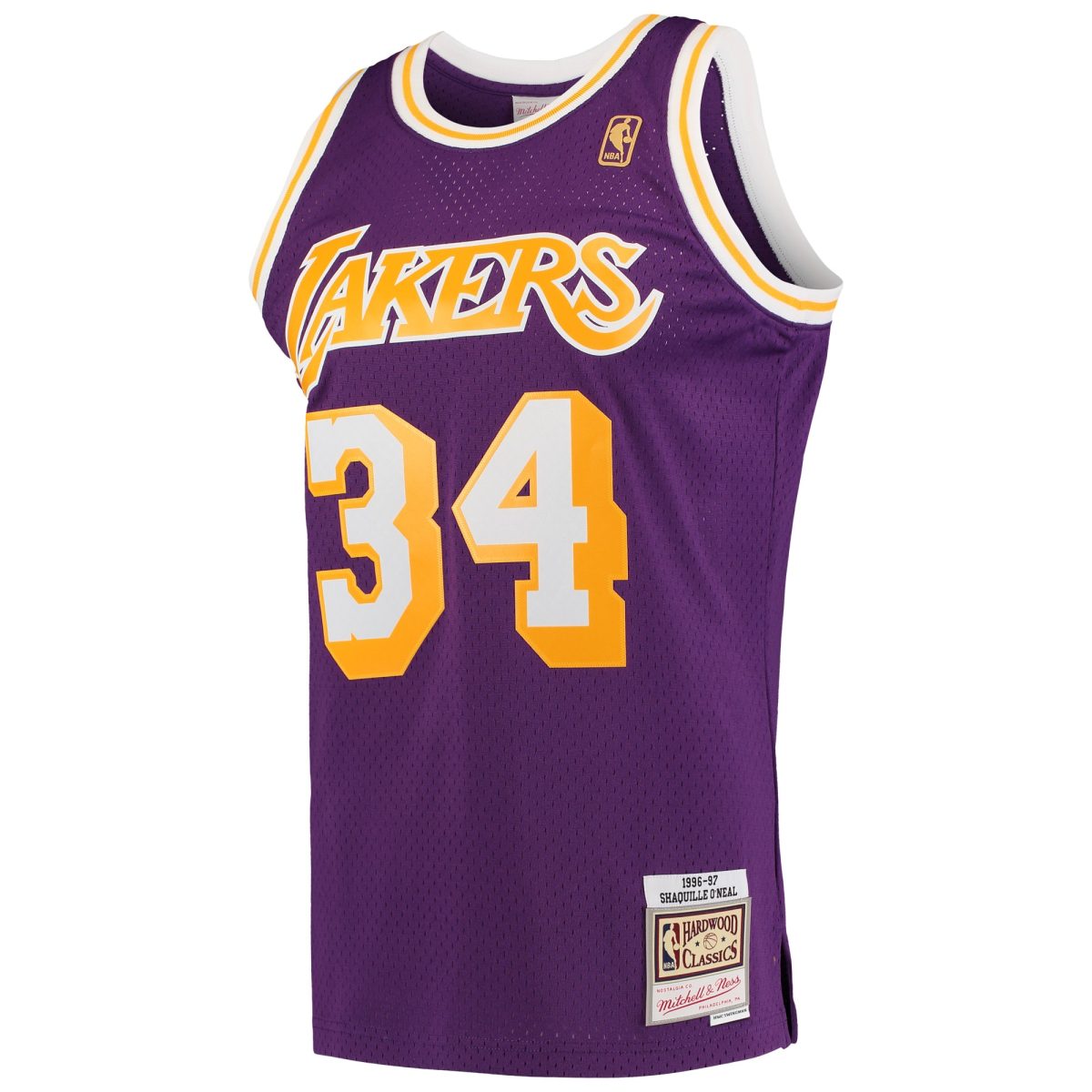Official Los Angeles Lakers mens los angeles lakers shaquille oneal mitchell  ness purple hardwood classics swingman jersey | Lakers Shop