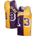 Official Los Angeles Lakers mens los angeles lakers wilt chamberlain mitchell  ness purplegold hardwood classics 197172 split swingman jersey | Lakers Shop