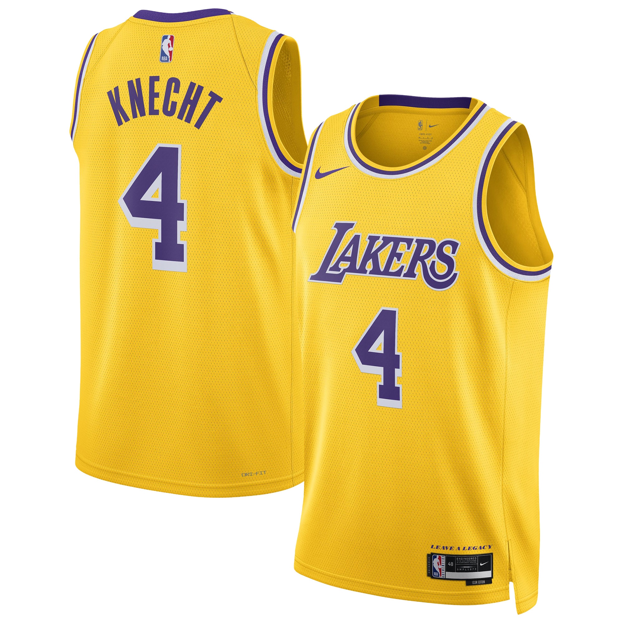 Official Los Angeles Lakers unisex los angeles lakers dalton knecht nike gold swingman jersey | Lakers Shop