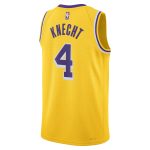 Official Los Angeles Lakers unisex los angeles lakers dalton knecht nike gold swingman jersey | Lakers Shop