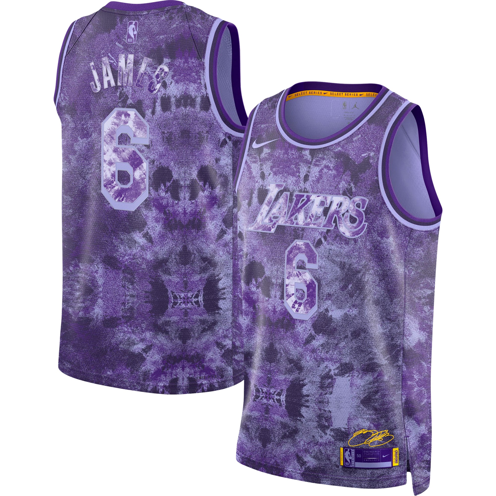 Official Los Angeles Lakers unisex los angeles lakers lebron james nike purple select series swingman jersey | Lakers Shop