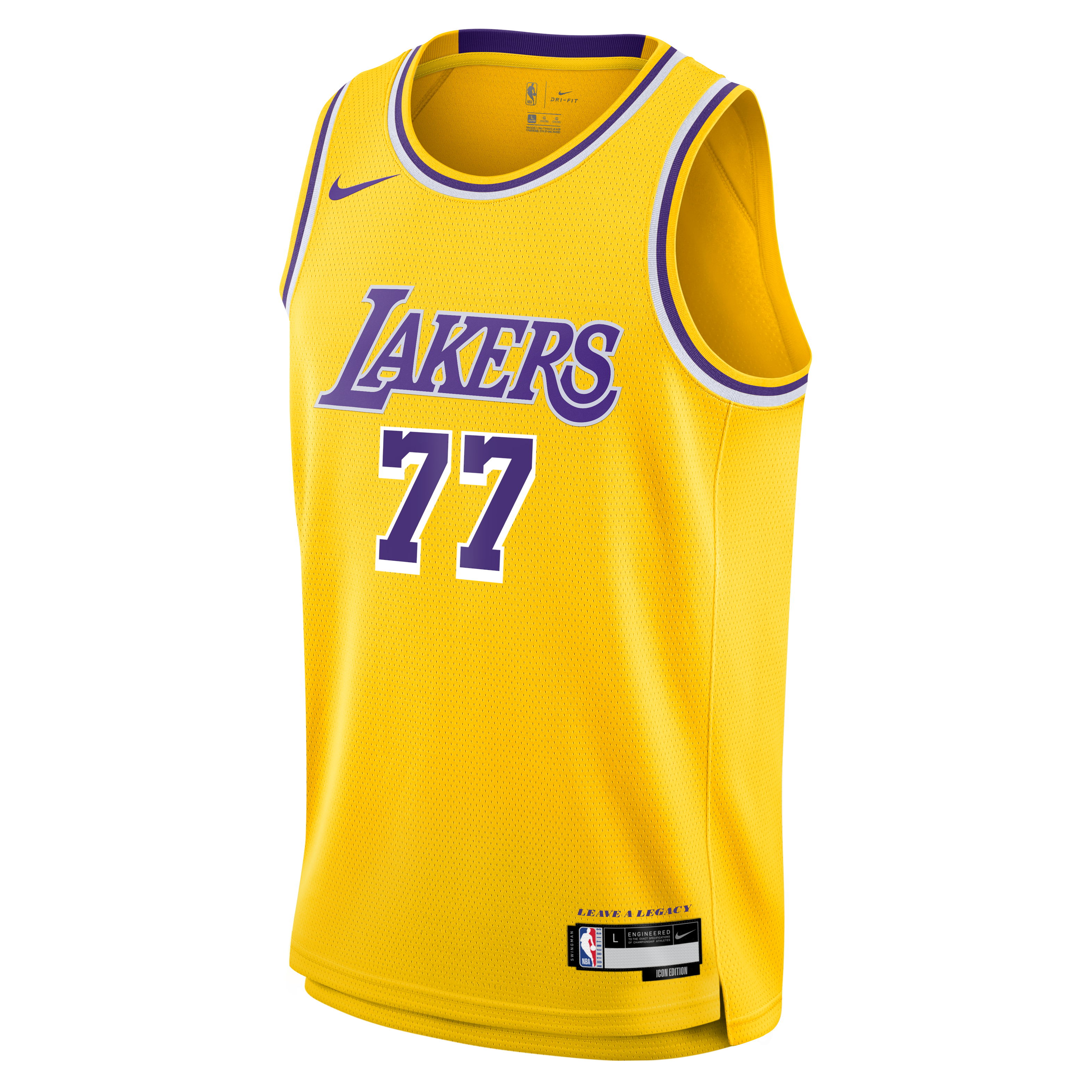 Official Los Angeles Lakers unisex los angeles lakers luka dončić nike gold swingman jersey – icon edition | Lakers Shop