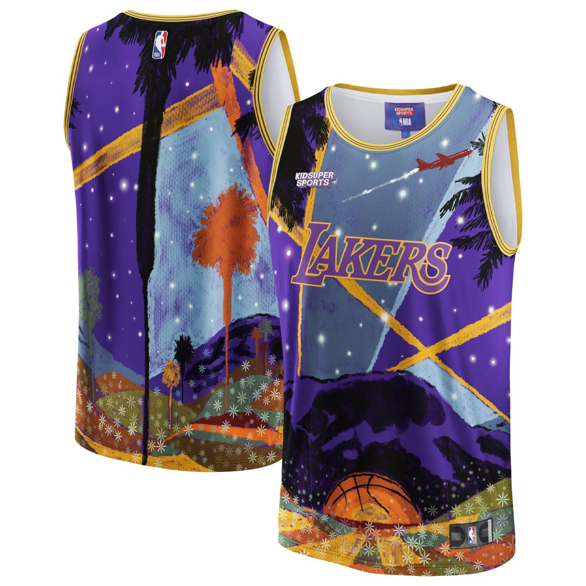 Official Los Angeles Lakers unisex los angeles lakers nba  kidsuper studios by fanatics purple hometown jersey | Lakers Shop