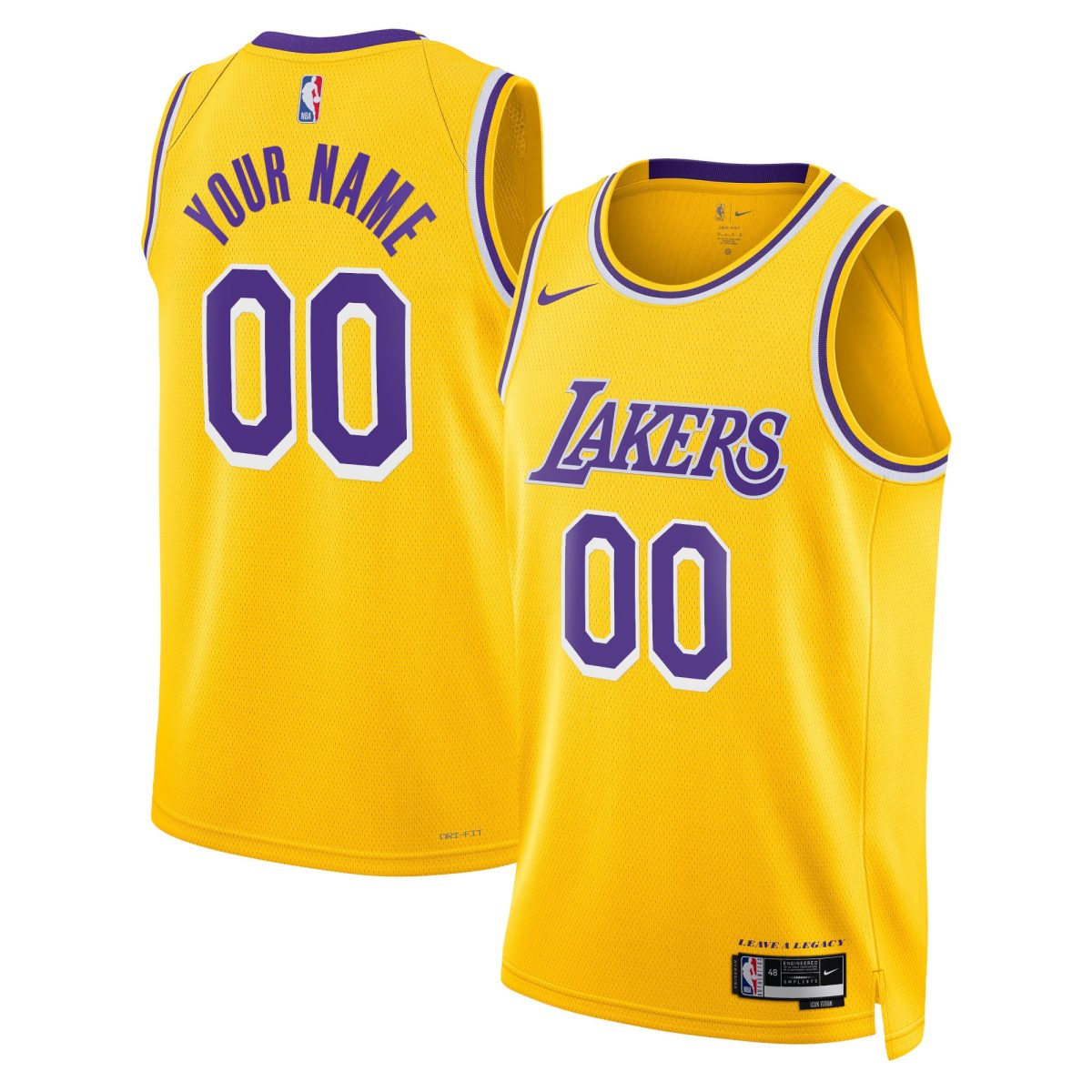 Official Los Angeles Lakers unisex los angeles lakers nike gold swingman custom jersey – icon edition | Lakers Shop