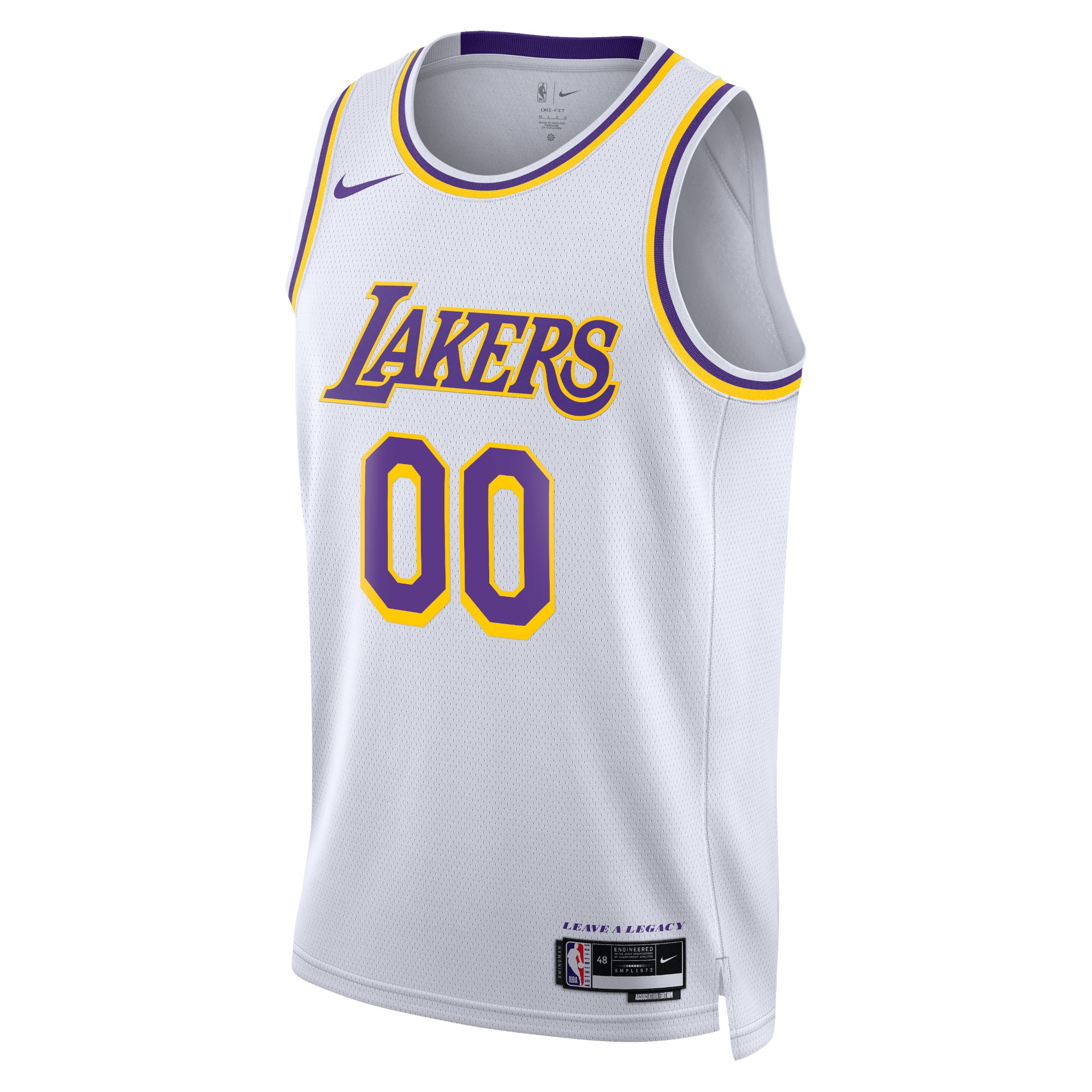 Official Los Angeles Lakers unisex los angeles lakers nike white swingman custom jersey – association edition | Lakers Shop