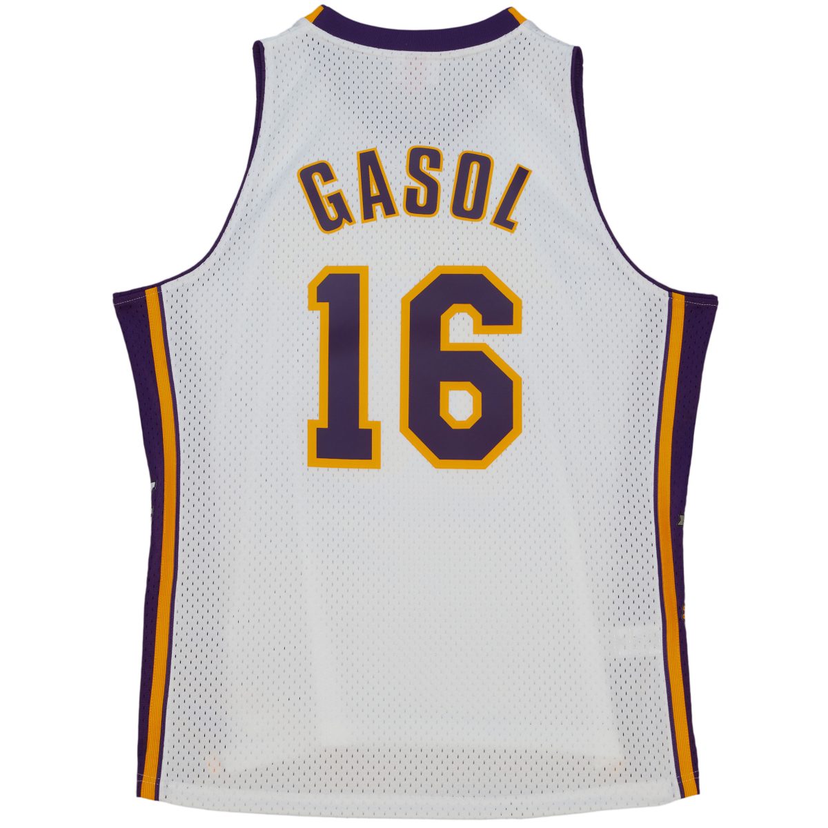 Official Los Angeles Lakers unisex los angeles lakers pau gasol mitchell  ness white hall of fame class of 2023 throwback swingman jersey | Lakers Shop
