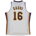 Official Los Angeles Lakers unisex los angeles lakers pau gasol mitchell  ness white hall of fame class of 2023 throwback swingman jersey | Lakers Shop