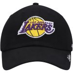 Official Los Angeles Lakers womens los angeles lakers 47 black miata clean up logo adjustable hat | Lakers Shop
