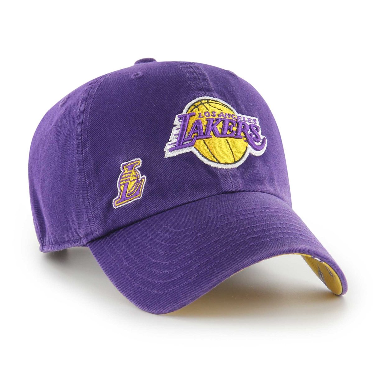 Official Los Angeles Lakers womens los angeles lakers 47 purple confetti undervisor clean up adjustable hat | Lakers Shop