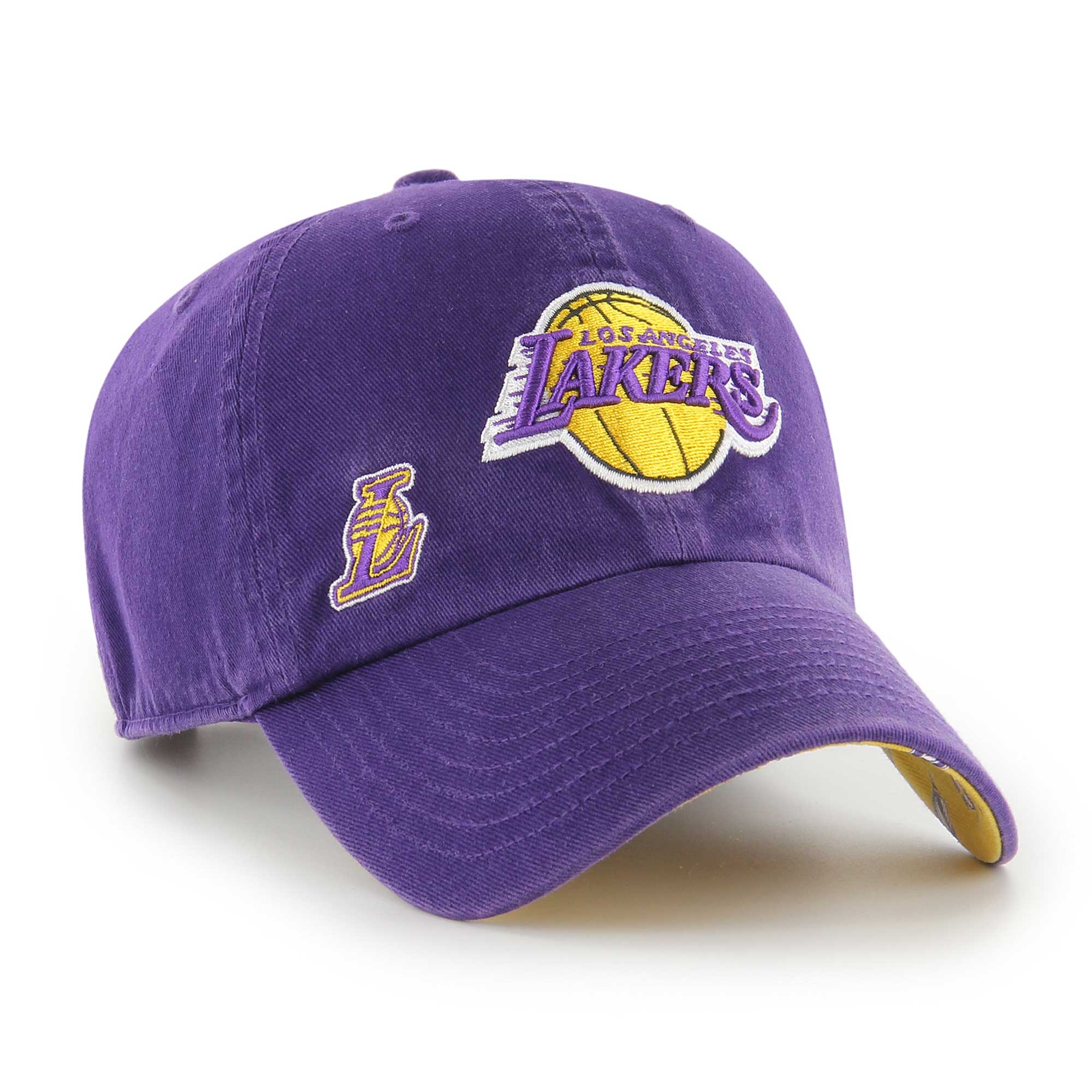 Official Los Angeles Lakers womens los angeles lakers 47 purple confetti undervisor clean up adjustable hat | Lakers Shop