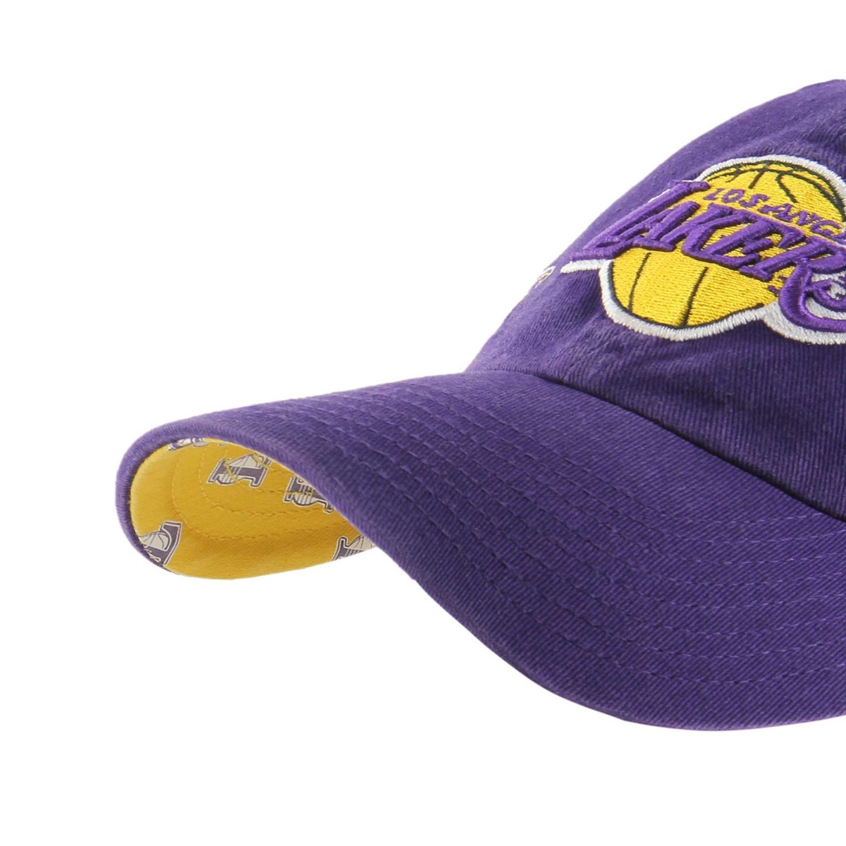 Official Los Angeles Lakers womens los angeles lakers 47 purple confetti undervisor clean up adjustable hat | Lakers Shop