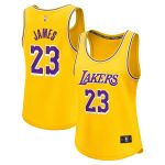 Official Los Angeles Lakers womens los angeles lakers lebron james fanatics gold fast break player jersey – icon edition | Lakers Shop