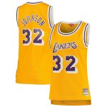 Official Los Angeles Lakers womens los angeles lakers magic johnson mitchell  ness gold 198485 hardwood classics swingman jersey | Lakers Shop
