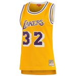 Official Los Angeles Lakers womens los angeles lakers magic johnson mitchell  ness gold 198485 hardwood classics swingman jersey | Lakers Shop