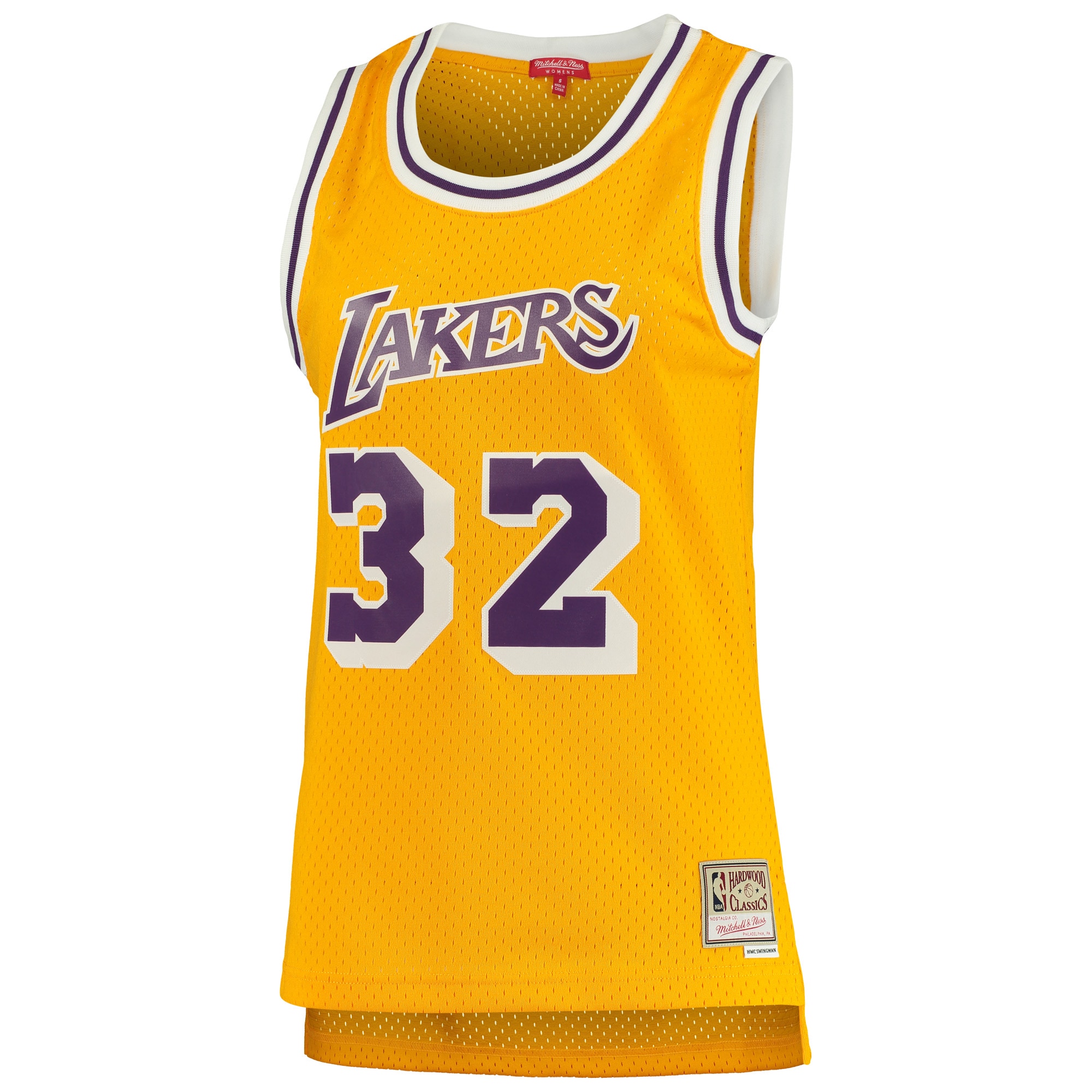 Official Los Angeles Lakers womens los angeles lakers magic johnson mitchell  ness gold 198485 hardwood classics swingman jersey | Lakers Shop